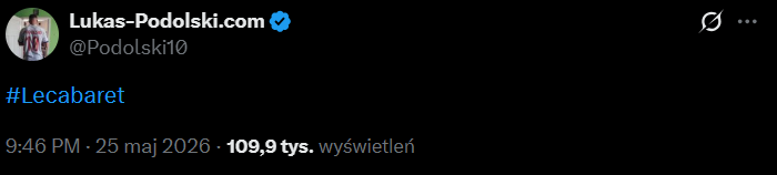 TWEET Lukasa Podolskiego po gali Ekstraklasy xD